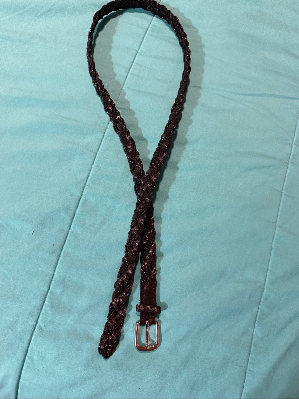Braided Waist Belt in Dark Brown